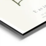 affiche botanique avec la lettre e formee par des branches et feuilles vertes ty aluminium.webp