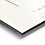 affiche botanique avec la lettre f formee par une plante et du texte personnalis aluminium.webp