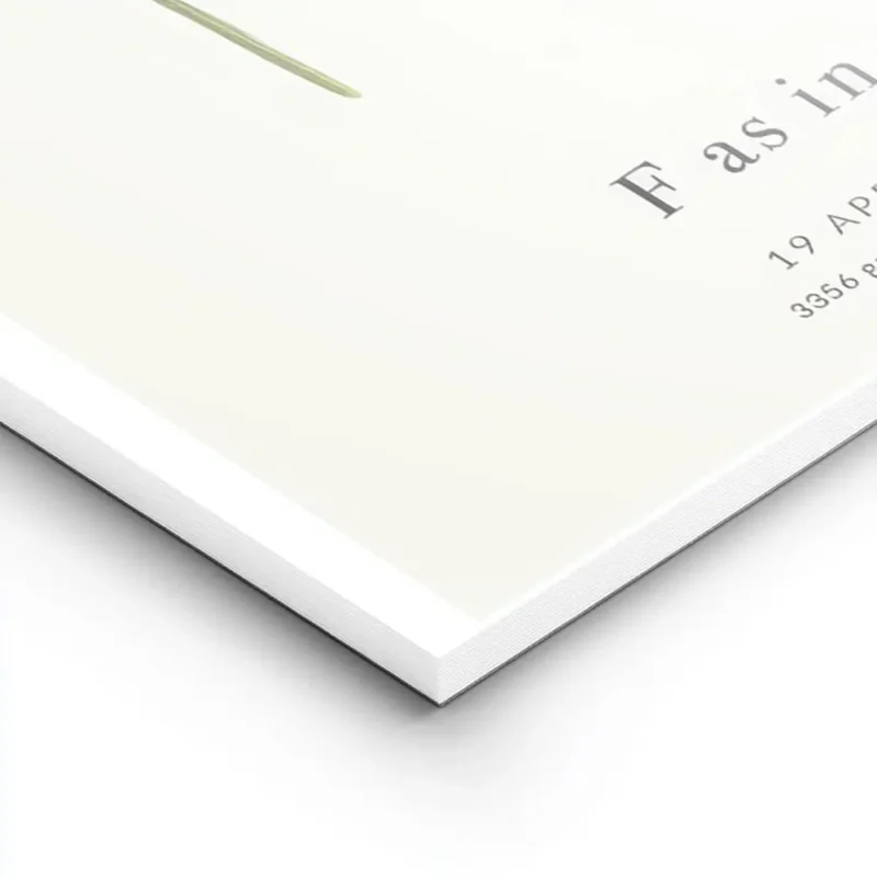 affiche botanique avec la lettre f formee par une plante et du texte personnalis lightpanel.webp
