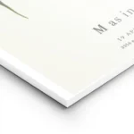 affiche botanique avec la lettre m formee de feuilles vertes et de fleurs jaunes lightpanel.webp