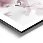 affiche botanique avec une composition de fleurs roses pastel aux petales delica aluminium.webp