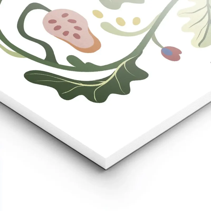 affiche botanique avec une illustration de motifs floraux multicolores et de typ lightpanel.webp