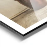 affiche botanique dun rameau dolivier dans un vase en terre cuite pose sur un so aluminium.webp