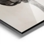 affiche botanique minimaliste dun artichaut beige sur fond clair avec des detail aluminium.webp
