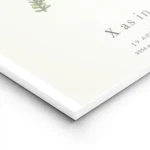 affiche botanique personnalisee avec la lettre x formee par des feuilles vertes lightpanel.webp