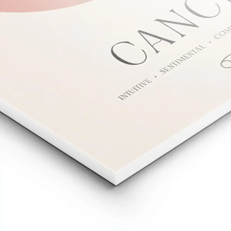 affiche cancer avec globe aura orange et bleu typographie noire et attributs du lightpanel.webp