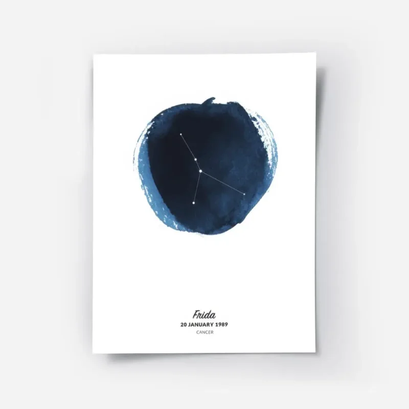 affiche cancer avec typographie personnalisee illustration du signe astrologique.webp