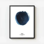 affiche cancer avec typographie personnalisee illustration du signe astrologique avec cadre.webp