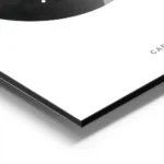 affiche capricorne personnalisee illustration du signe astrologique noir et blan aluminium.webp