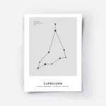 affiche capricorne personnalisee illustration du signe astrologique noir sur fon.webp
