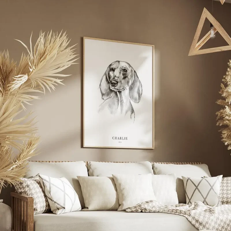 affiche chien teckel salon.webp