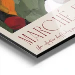 affiche coloree a la typographie marche dhiver avec des fleurs blanches feuilles aluminium.webp