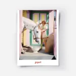 affiche coloree de fifi brindacier avec un cheval blanc devant une maison multic.webp