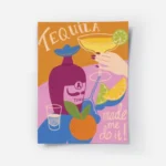 affiche coloree de tequila avec une bouteille un verre a margarita des agrumes e.webp