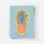 affiche coloree dun ananas stylise avec des etoiles sur fond bleu typographie fi.webp