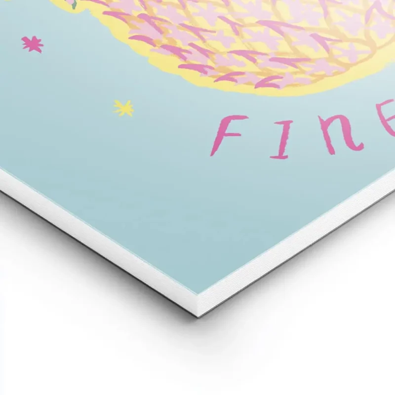 affiche coloree dun ananas stylise avec des etoiles sur fond bleu typographie fi lightpanel.webp