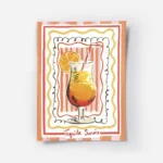 affiche coloree dun cocktail tequila sunrise avec degrade orange et jaune paille.webp