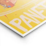 affiche coloree dun panettone sur un fond jaune vif avec le mot panettone en typ lightpanel.webp