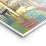 affiche coloree dun restaurant sandys a austin avec des tons vifs et des details lightpanel.webp