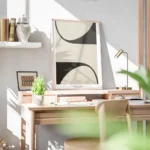 affiche composition iii avec des formes abstraites noires et beiges style minima bureau.webp