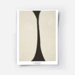 affiche composition iv avec formes organiques noires sur fond beige style art ab.webp