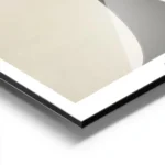 affiche composition iv avec formes organiques noires sur fond beige style art ab aluminium.webp