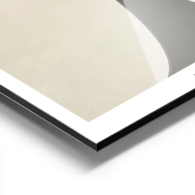 affiche composition iv avec formes organiques noires sur fond beige style art ab aluminium.webp