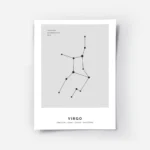 affiche constellation vierge grise typographie noire personnalisable.webp