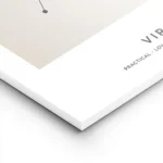 affiche constellation vierge noire sur fond beige avec typographie en haut et en lightpanel.webp