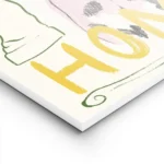 affiche contemporaine dalmatien rose avec lunettes orange texte jaune this is no lightpanel.webp