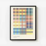 affiche courage to bloom motif mosaique pastel en grille avec texte inspirant au avec cadre.webp