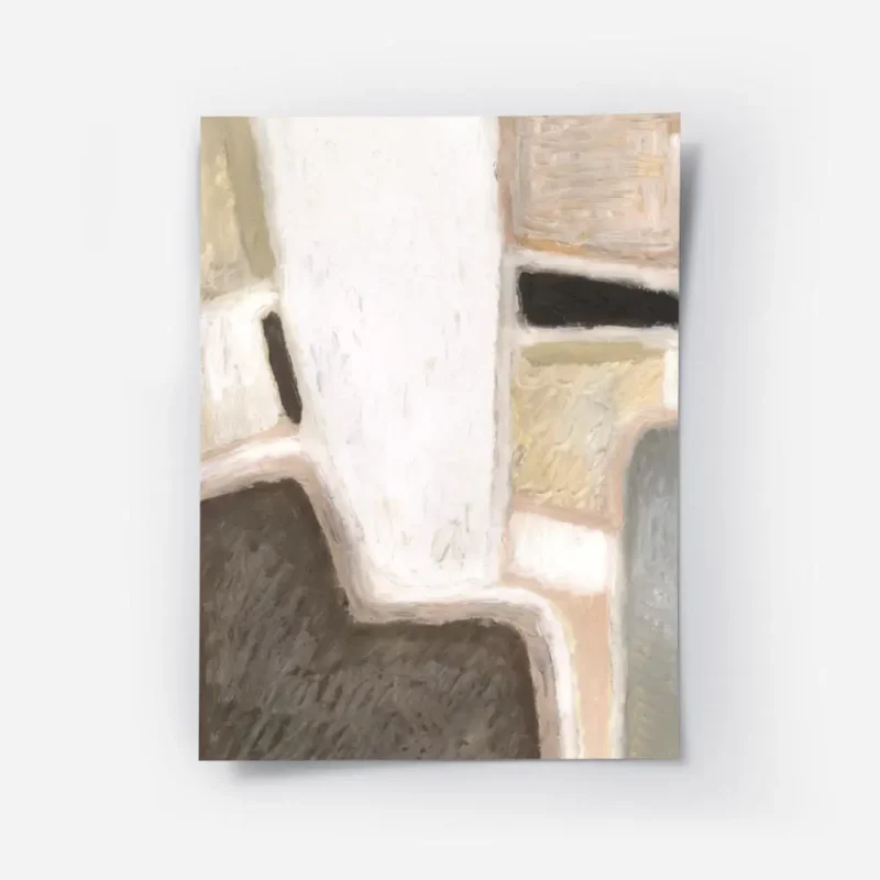 affiche dabstraction geometrique aux larges coups de pinceau tons doux de beige .webp
