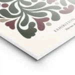 affiche dalecarlia avec motif abstrait floral rouge et vert typographie memories lightpanel.webp