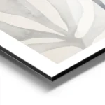 affiche dalgues abstraites a laquarelle avec des formes grises et une algue bleu aluminium.webp