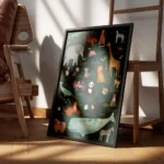 affiche dalphabet animalier avec des illustrations colorees danimaux varies sur encadre.webp