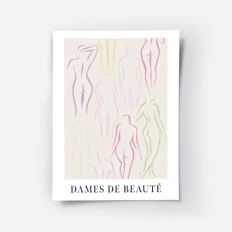affiche dames de beaute illustration de corps feminins aux lignes epurees en cou.webp