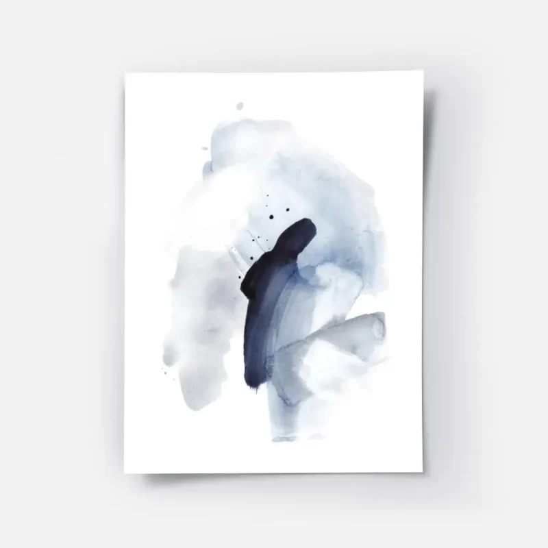 affiche daquarelle abstraite bleue avec des coups de pinceau et des taches de co.webp