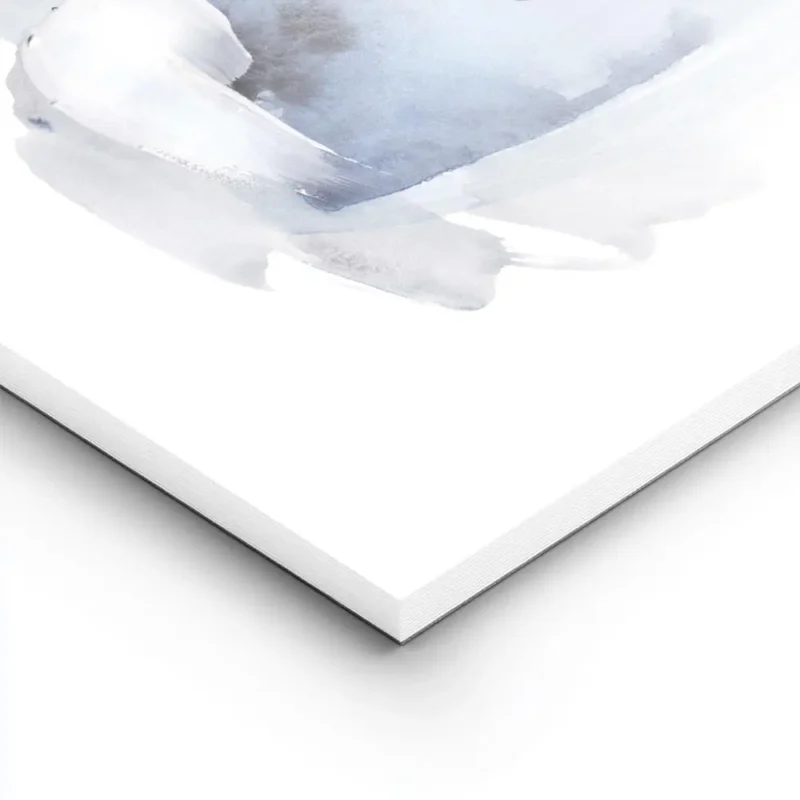 affiche daquarelle abstraite bleue et blanche avec des formes fluides et des tou lightpanel.webp