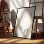 affiche darchitecture grecque cycladique avec facade blanche fenetres arquees et encadre.webp