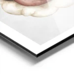 affiche dart a laquarelle avec un renard marron endormi sur un nuage etreignant aluminium.webp