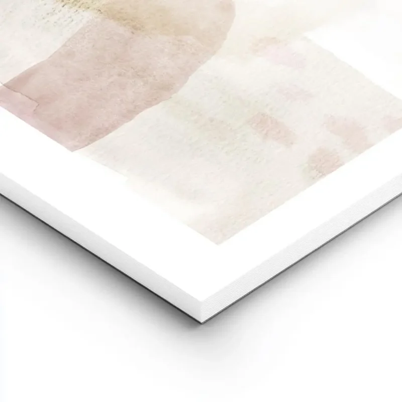 affiche dart abstrait aquarelle aerienne aux formes douces roses beiges et bleue lightpanel.webp