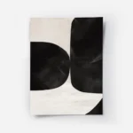 affiche dart abstrait audacieux noir et blanc avec des formes graphiques texture.webp