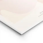 affiche dart abstrait aux formes fluides couleur peche et beige avec typographie lightpanel.webp