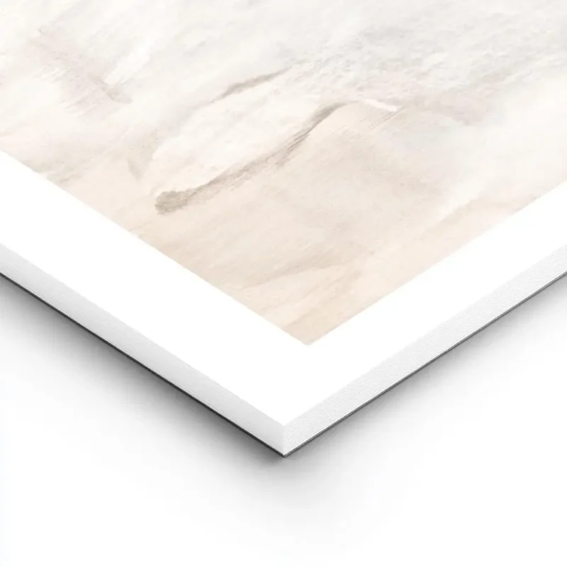 affiche dart abstrait aux traits doux beiges et couleurs claires creant une ambi lightpanel.webp