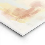 affiche dart abstrait avec des formes et des traits en jaune orange et turquoise lightpanel.webp