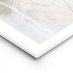 affiche dart abstrait avec des formes et lignes noires et blanches sur fond gris lightpanel.webp