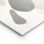 affiche dart abstrait avec des formes organiques aux couleurs neutres et terreus lightpanel.webp