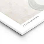 affiche dart abstrait avec des volutes vertes sur fond beige texture et le texte lightpanel.webp