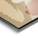 affiche dart abstrait avec formes organiques violettes beiges noires et brunes s aluminium.webp