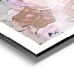 affiche dart abstrait colore avec des coups de pinceau epais en vert et rose aluminium.webp